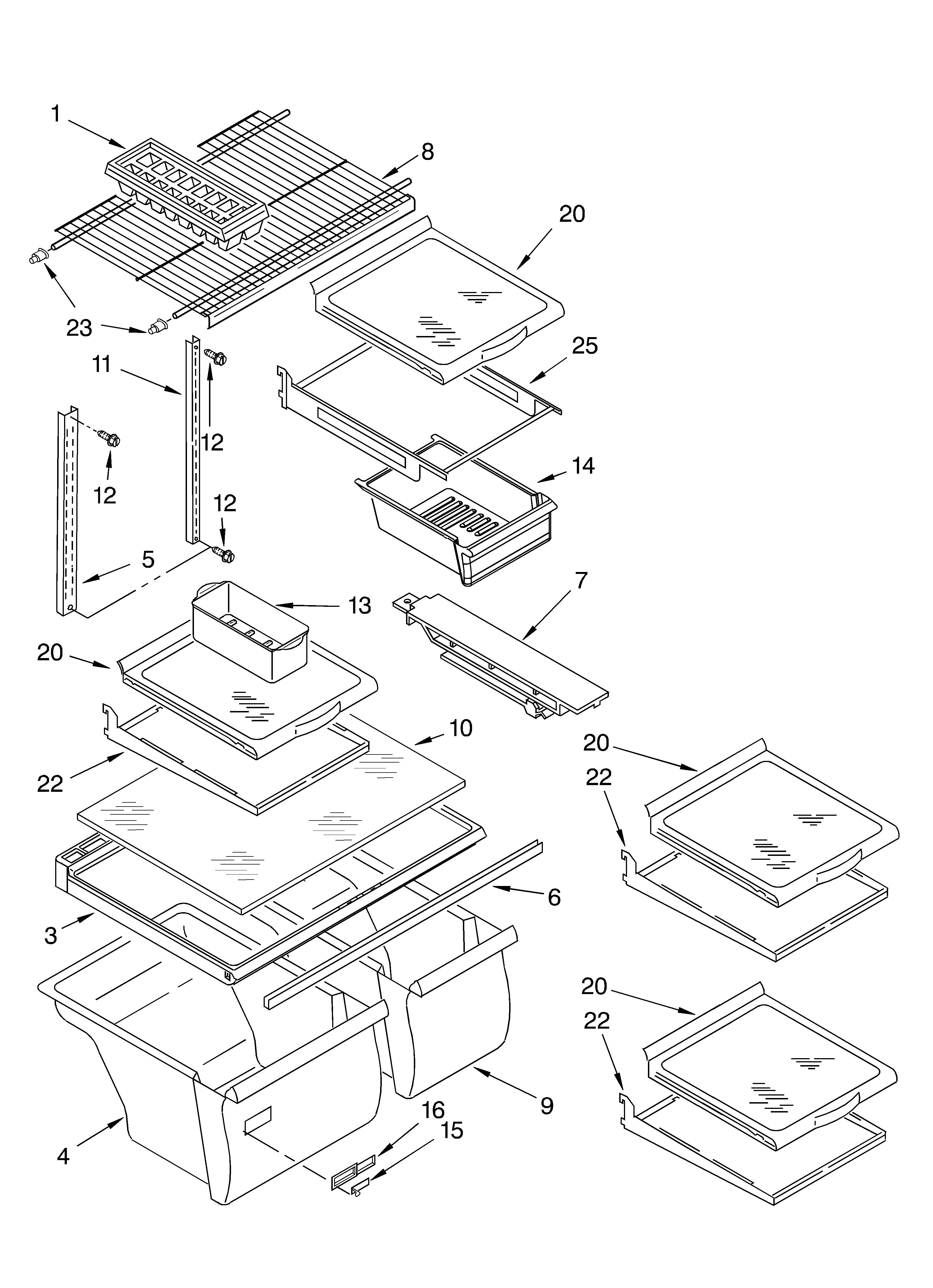 SHELF PARTS, OPTIONAL PARTS