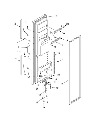 Freezer door parts