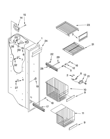 Freezer liner parts