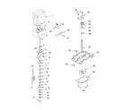 KitchenAid KSRB25FKBL04 motor and ice container parts diagram