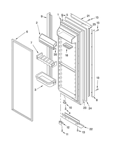 Refrigerator door parts