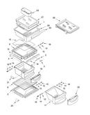Refrigerator shelf parts
