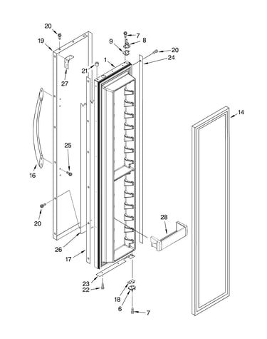 Freezer door parts