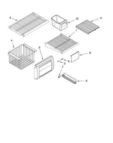 Freezer shelf parts
