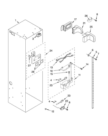 Refrigerator liner parts