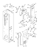 Freezer liner and air flow parts