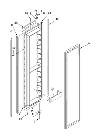Freezer door parts