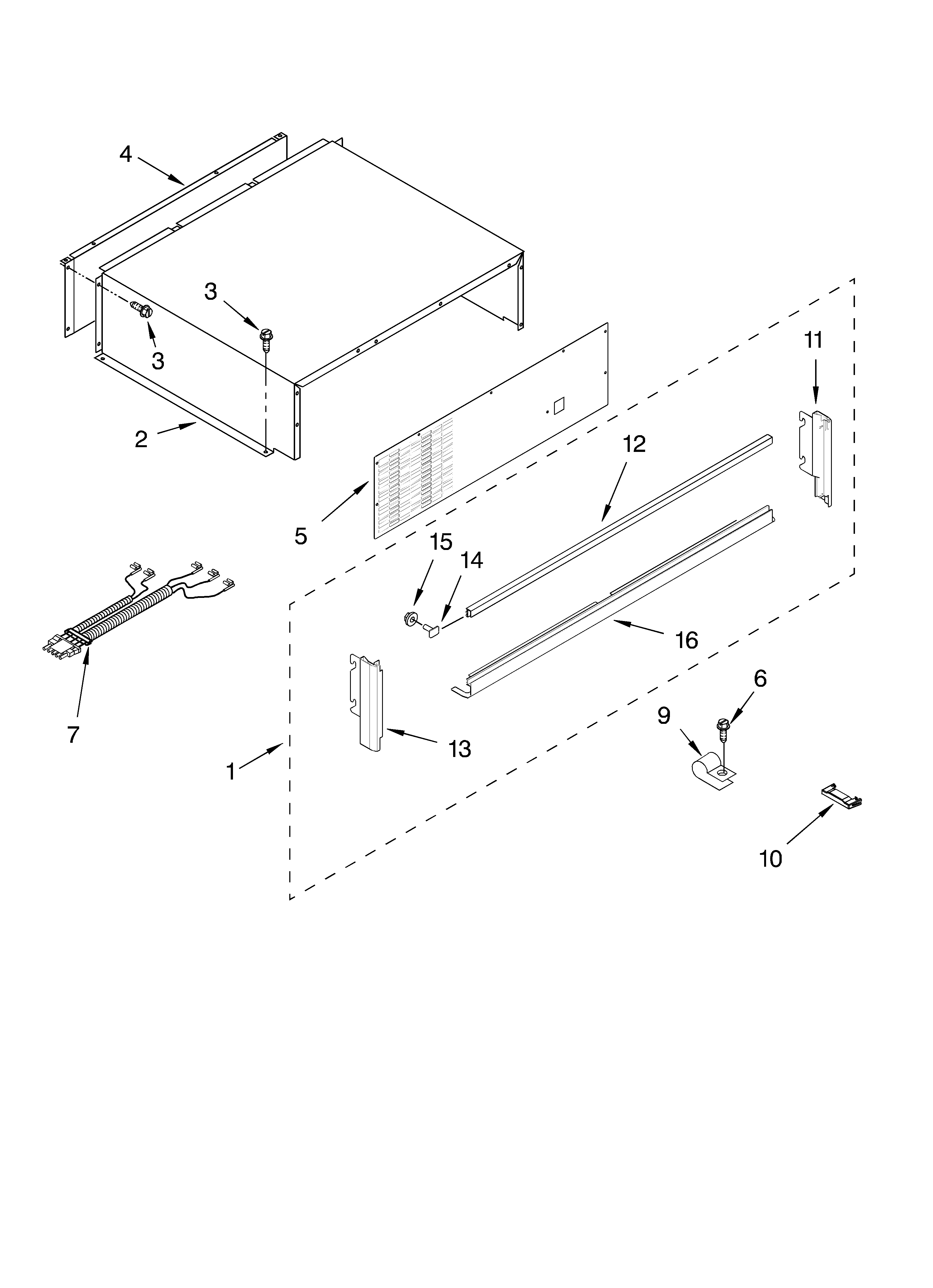 Top grille and unit cover parts
