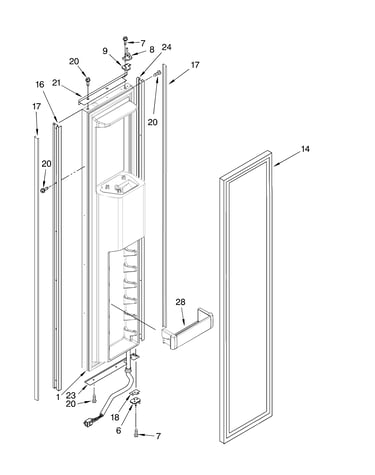 Freezer door parts