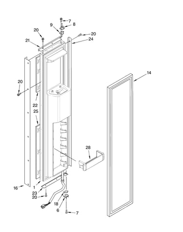 Freezer door parts