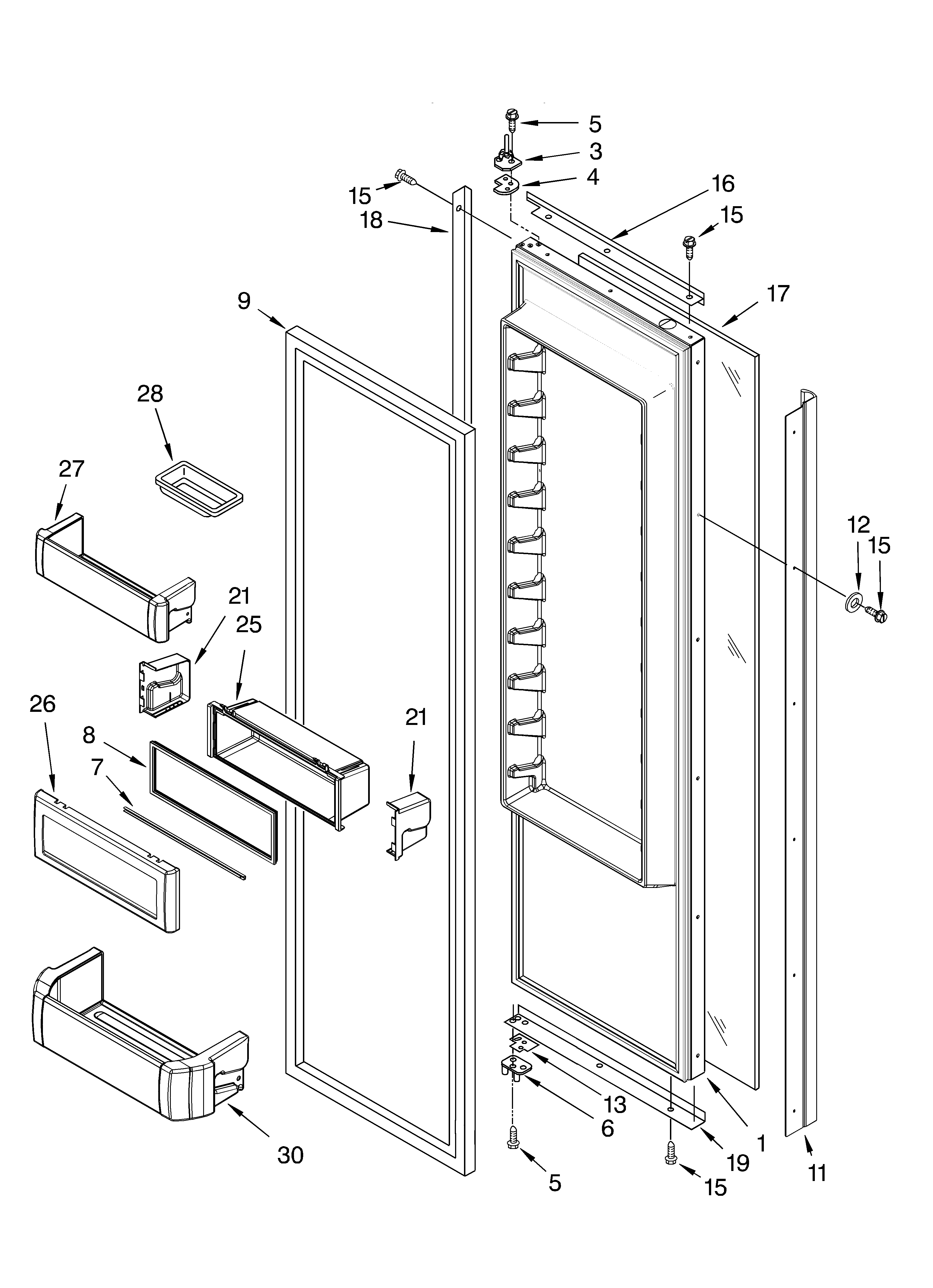 REFRIGERATOR DOOR PARTS