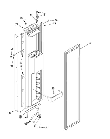 Freezer door parts