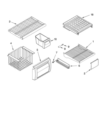 Freezer shelf parts