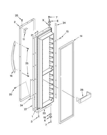 Freezer door parts