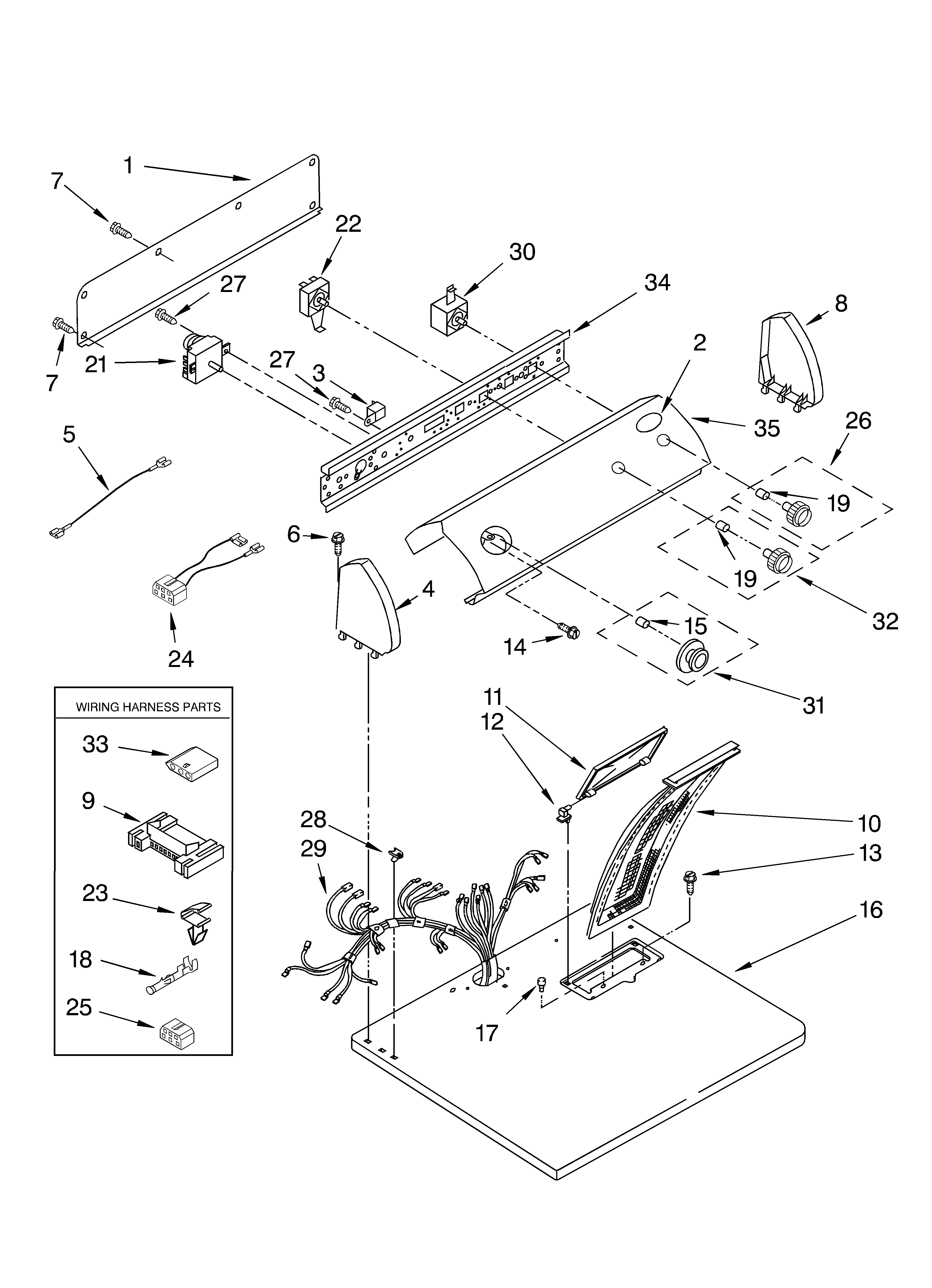Top and console parts