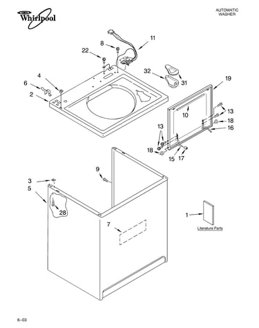 Top and cabinet parts