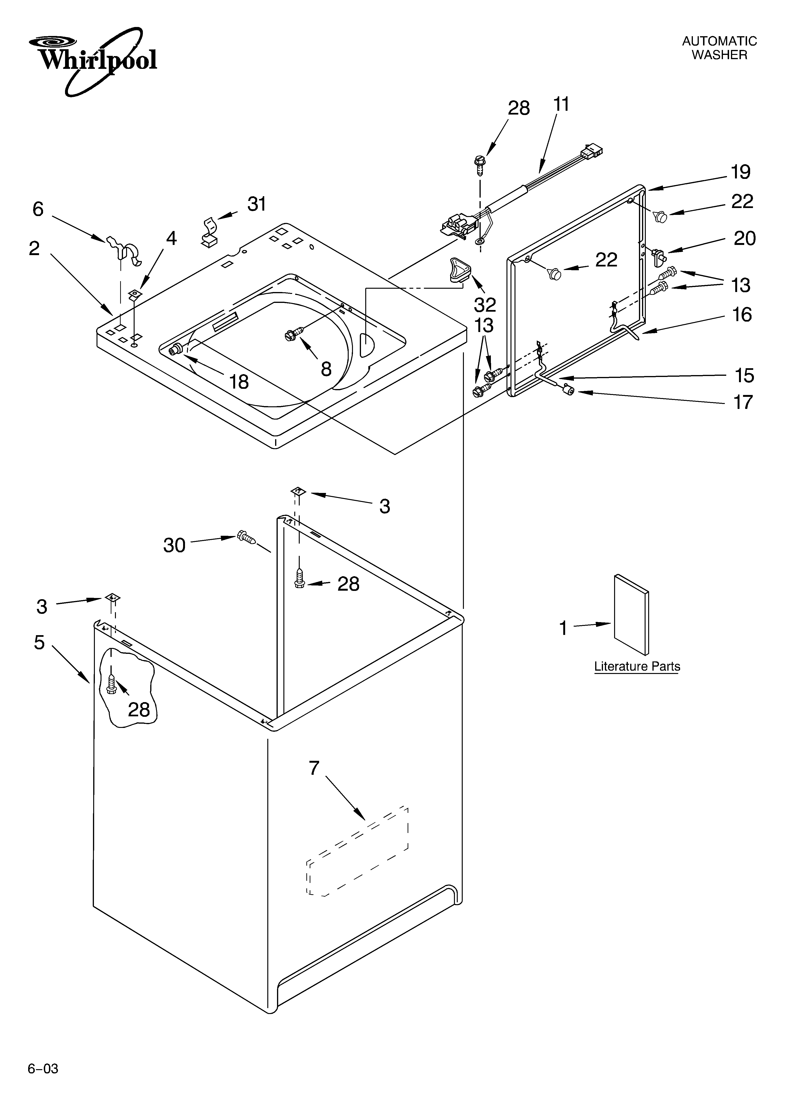 TOP AND CABINET PARTS