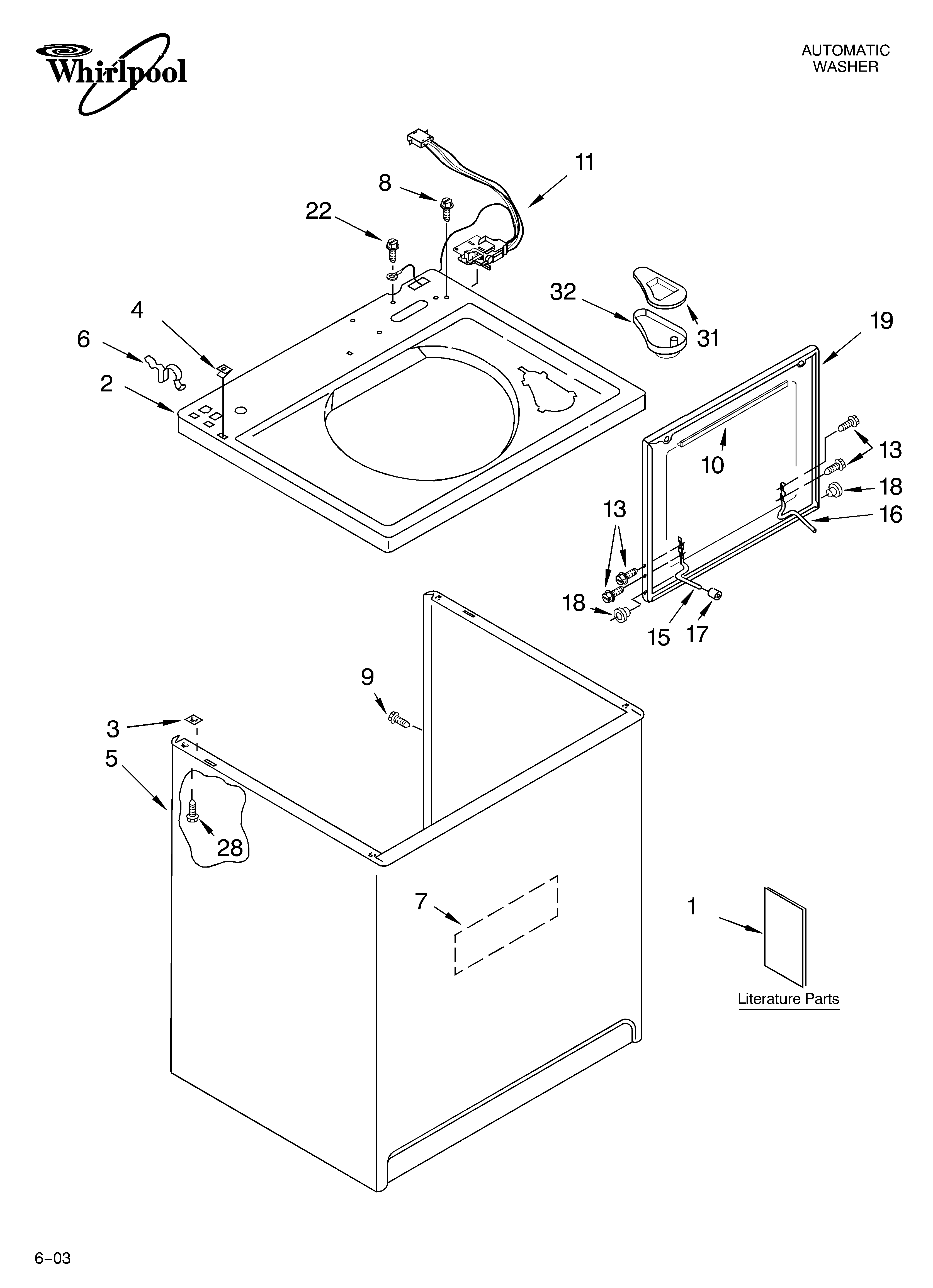 Top and cabinet parts