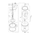 Whirlpool LSQ9549LQ1 agitator, basket and tub parts diagram