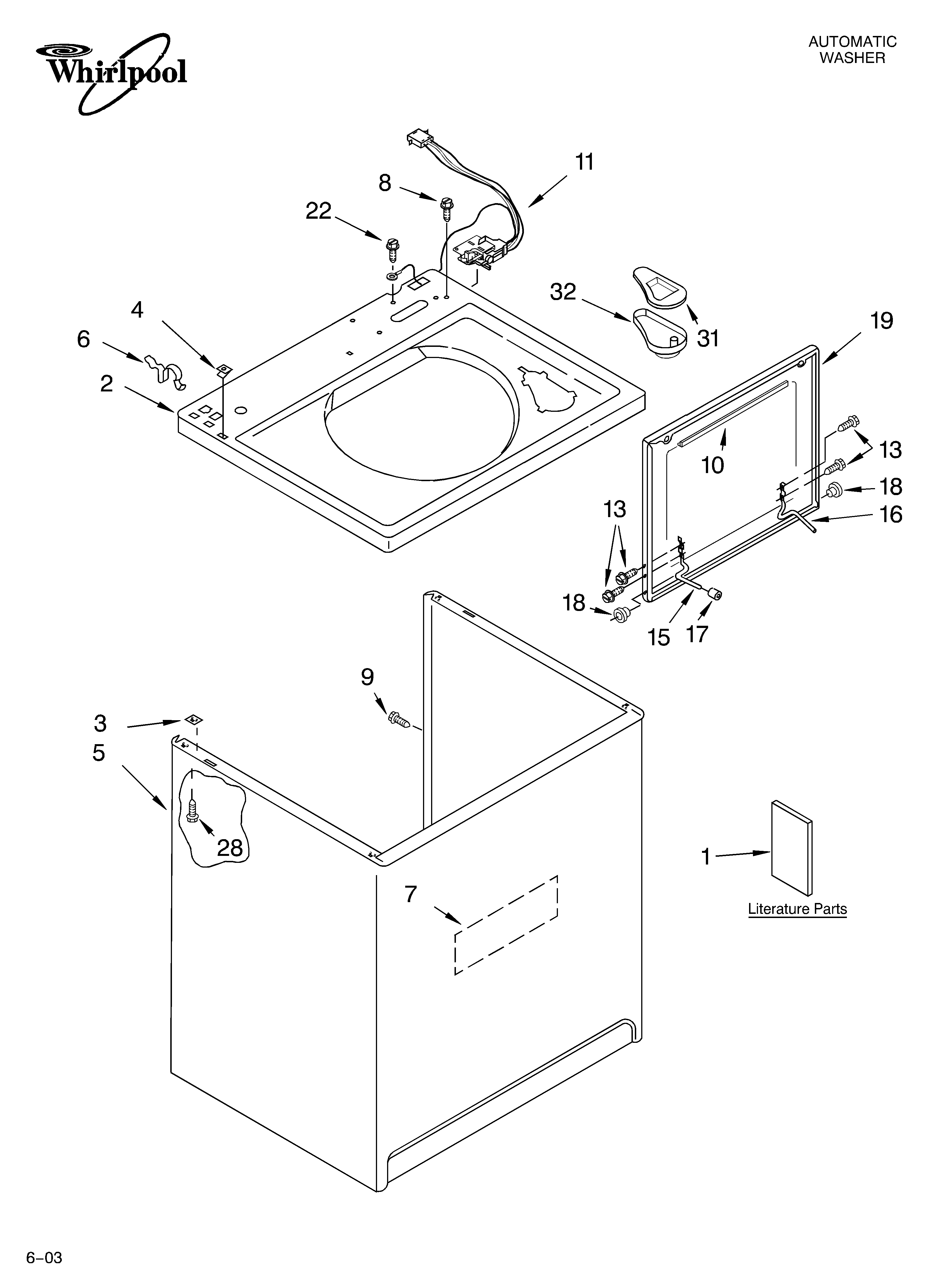 TOP AND CABINET PARTS