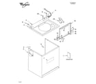 Whirlpool LSQ9610LW0 top and cabinet parts diagram