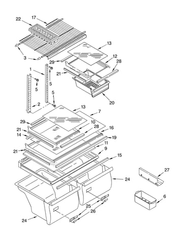 Shelf parts, optional parts