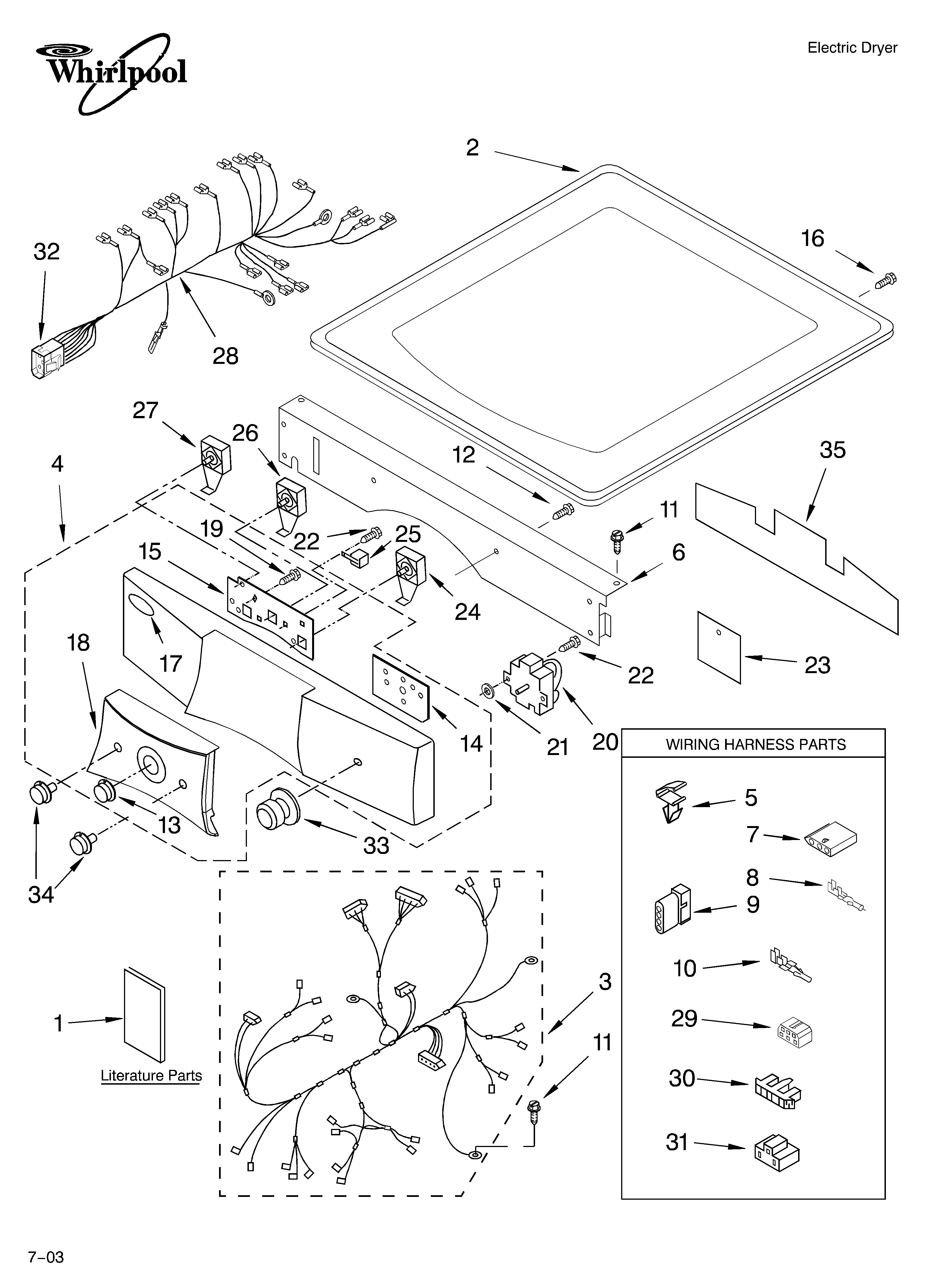 Top and console parts