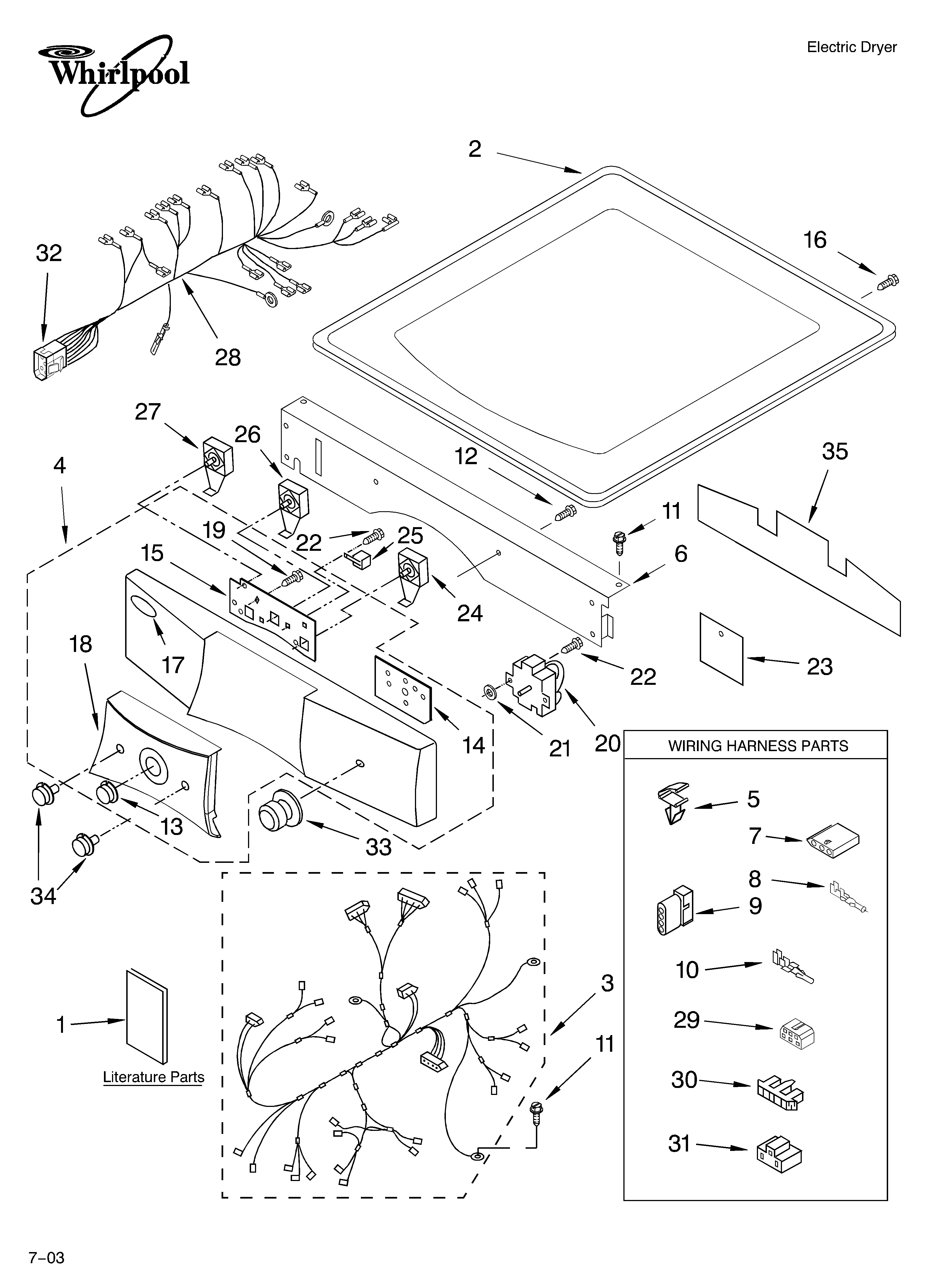 Top and console parts
