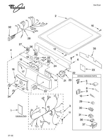 Top and console parts