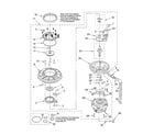 Whirlpool DU943PWKT0 pump and motor parts diagram