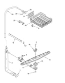 Upper dishrack and water feed parts