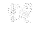 KitchenAid KHMS147HBL2 magnetron and turntable parts diagram