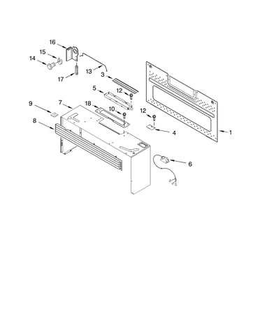 Cabinet and installation parts