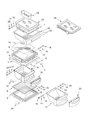 Refrigerator shelf parts