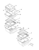 Refrigerator shelf parts