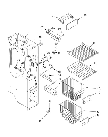 Freezer liner parts