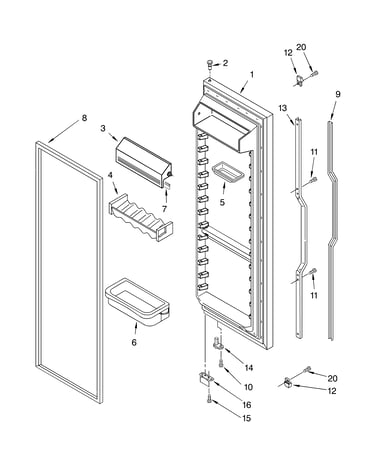 Refrigerator door parts