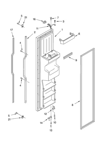 Freezer door parts