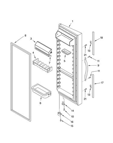 Refrigerator door parts