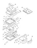Refrigerator shelf parts