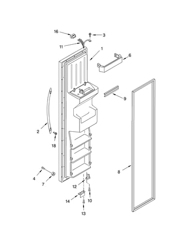 Freezer door parts