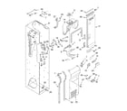KitchenAid KSSS42QMX00 freezer liner and air flow parts diagram