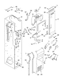Freezer liner and air flow parts
