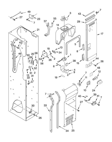 Freezer liner and air flow parts