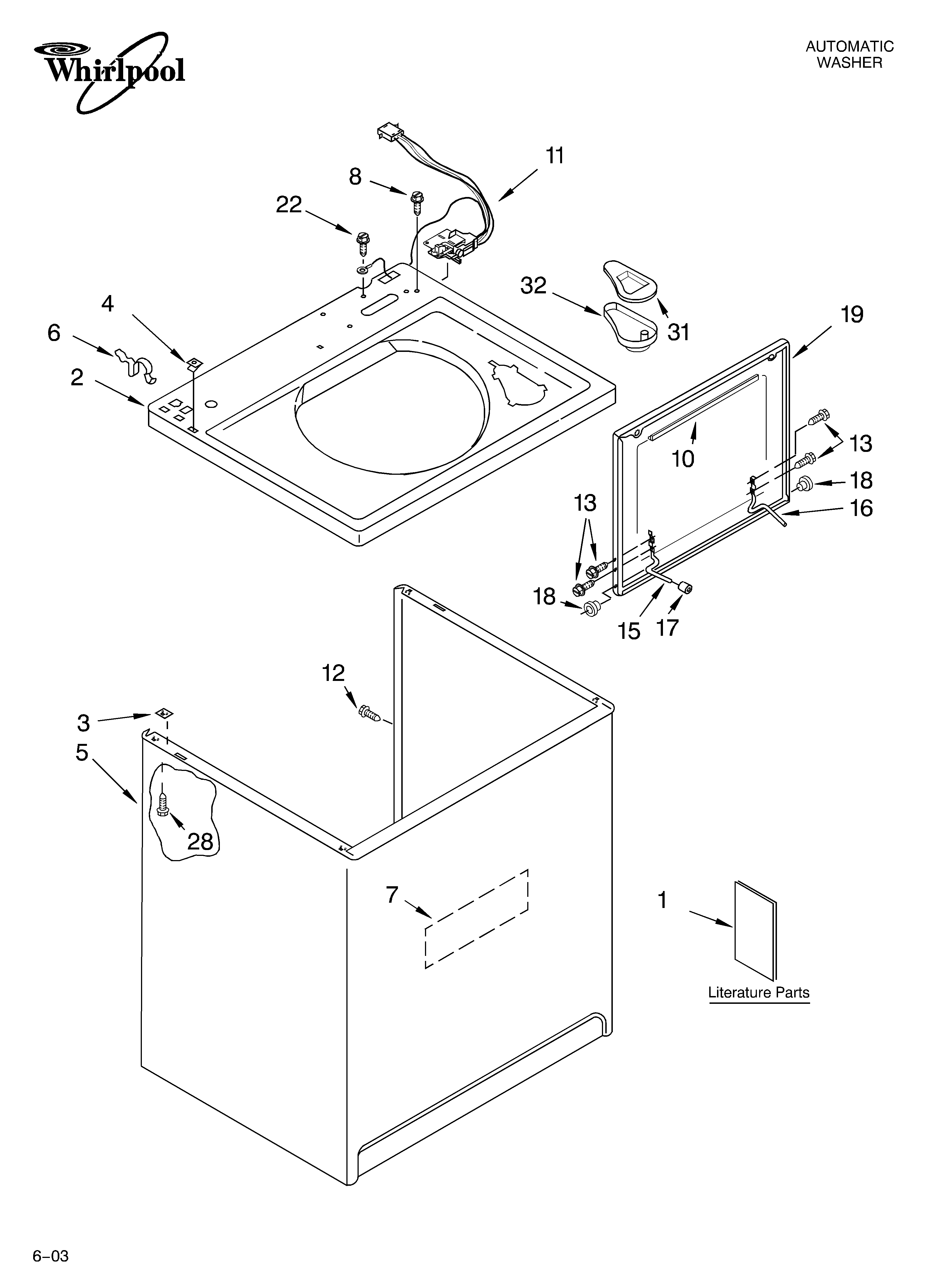 Top and cabinet parts