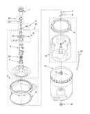 Agitator, basket and tub parts