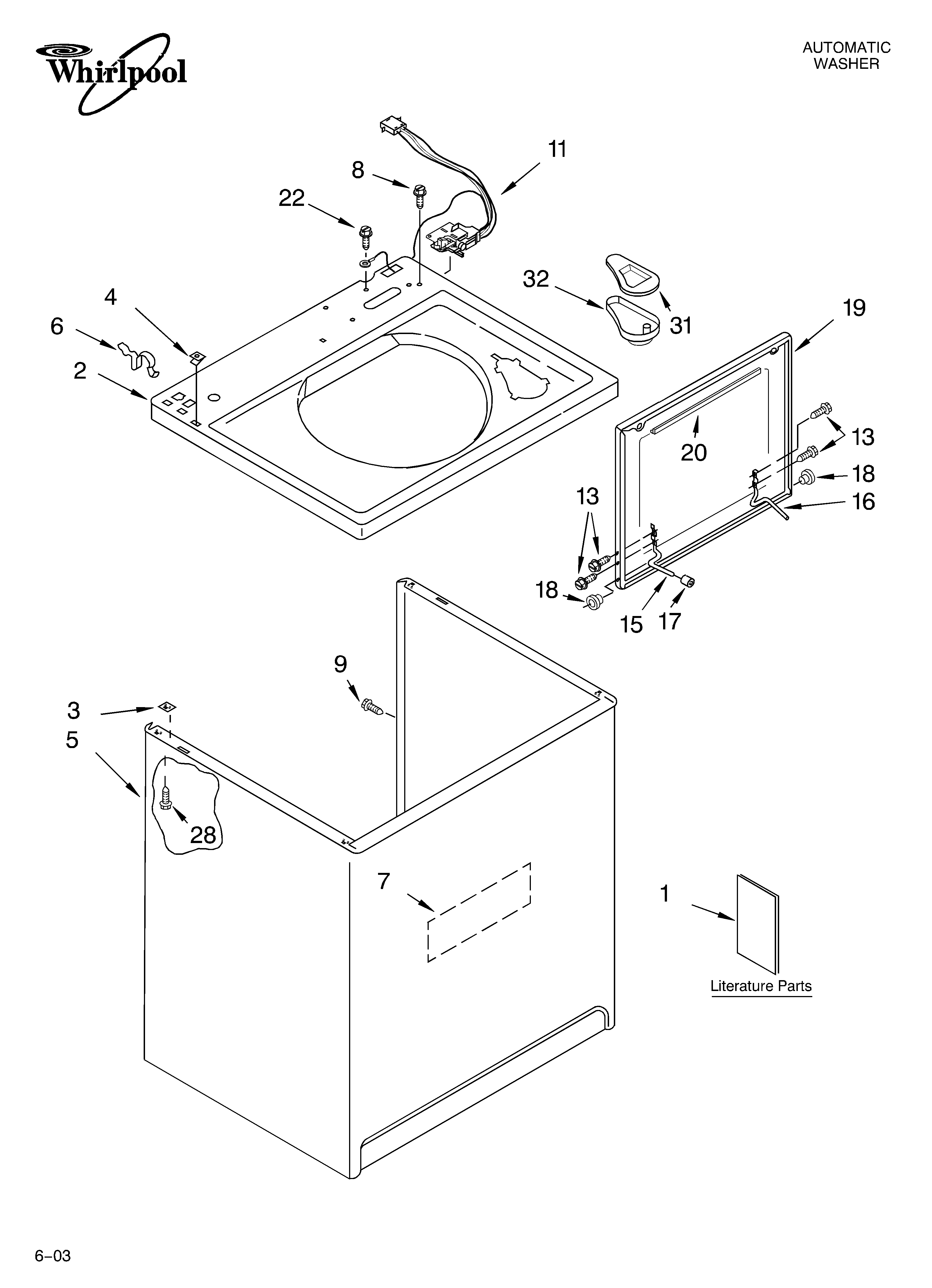 Top and cabinet parts