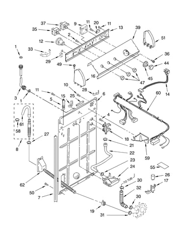 Controls and rear panel parts