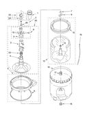 Agitator, basket and tub parts
