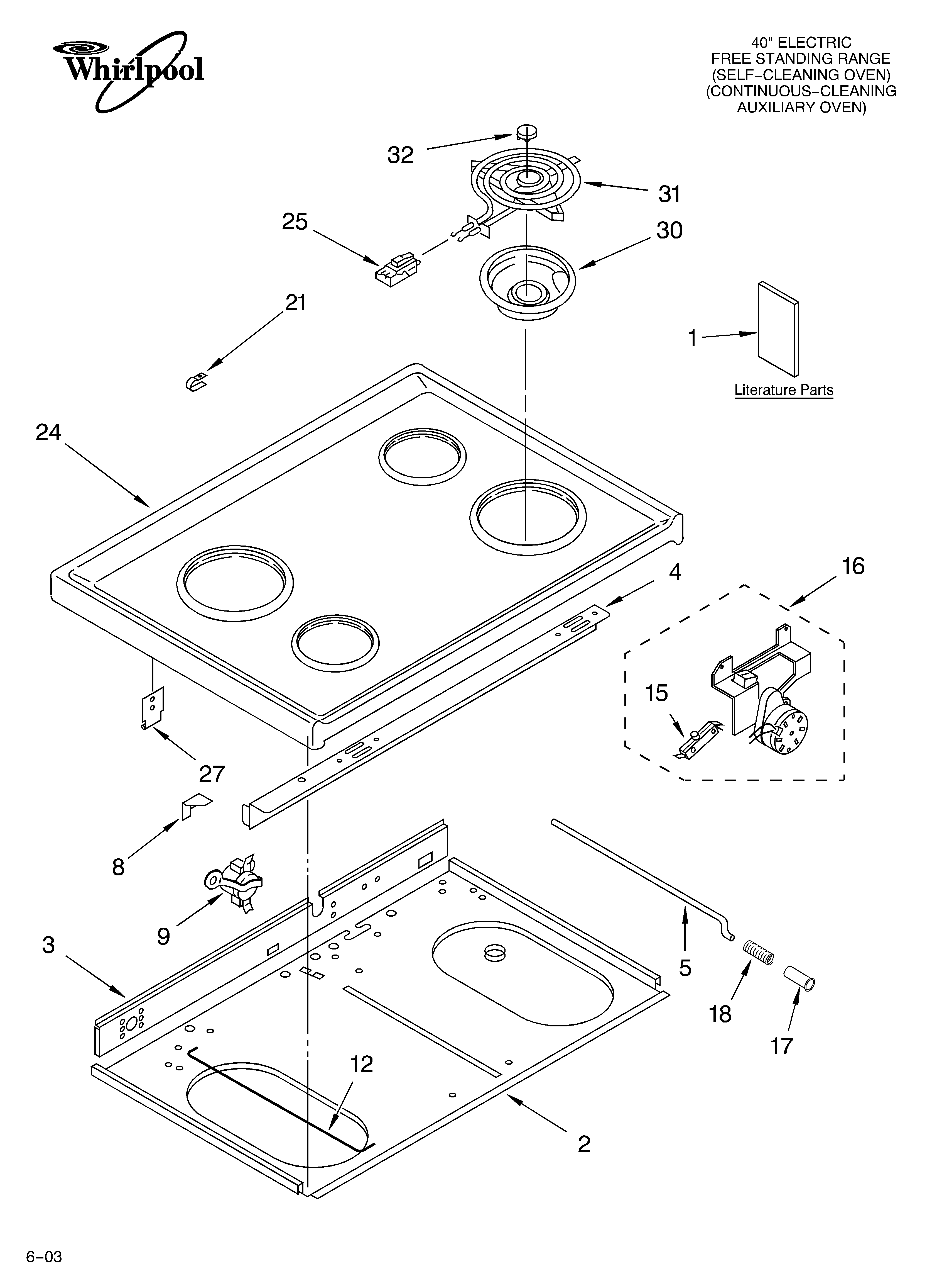 Cooktop parts